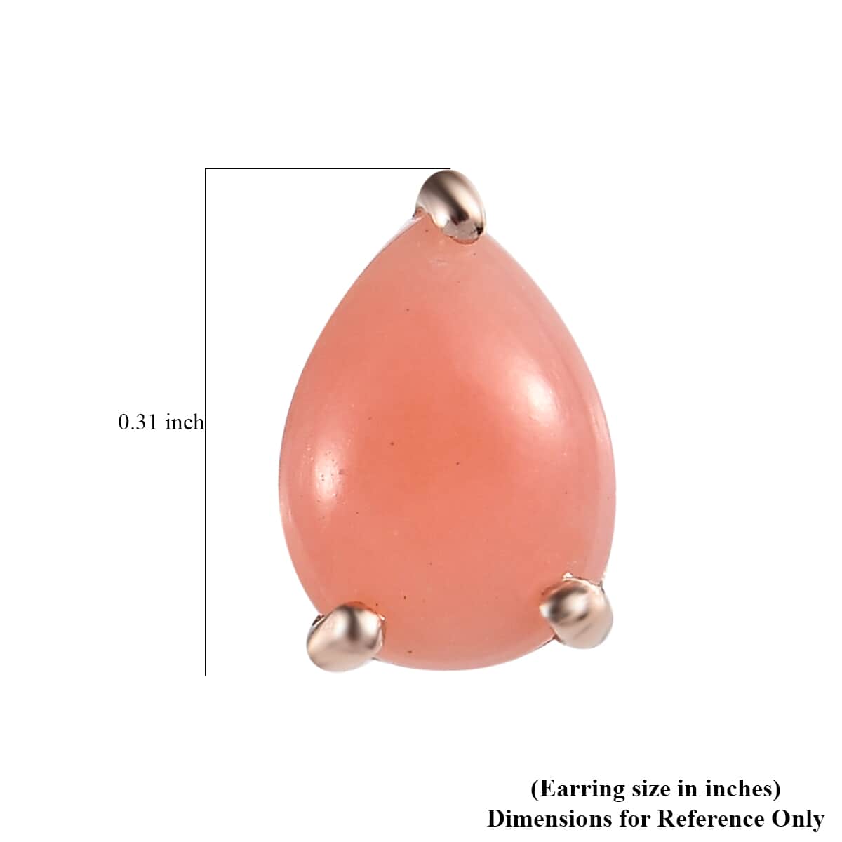 Premium Peruvian Pink Opal Pear Stud Earrings in Vermeil Rose Gold Over Sterling Silver 1.25 ctw image number 4