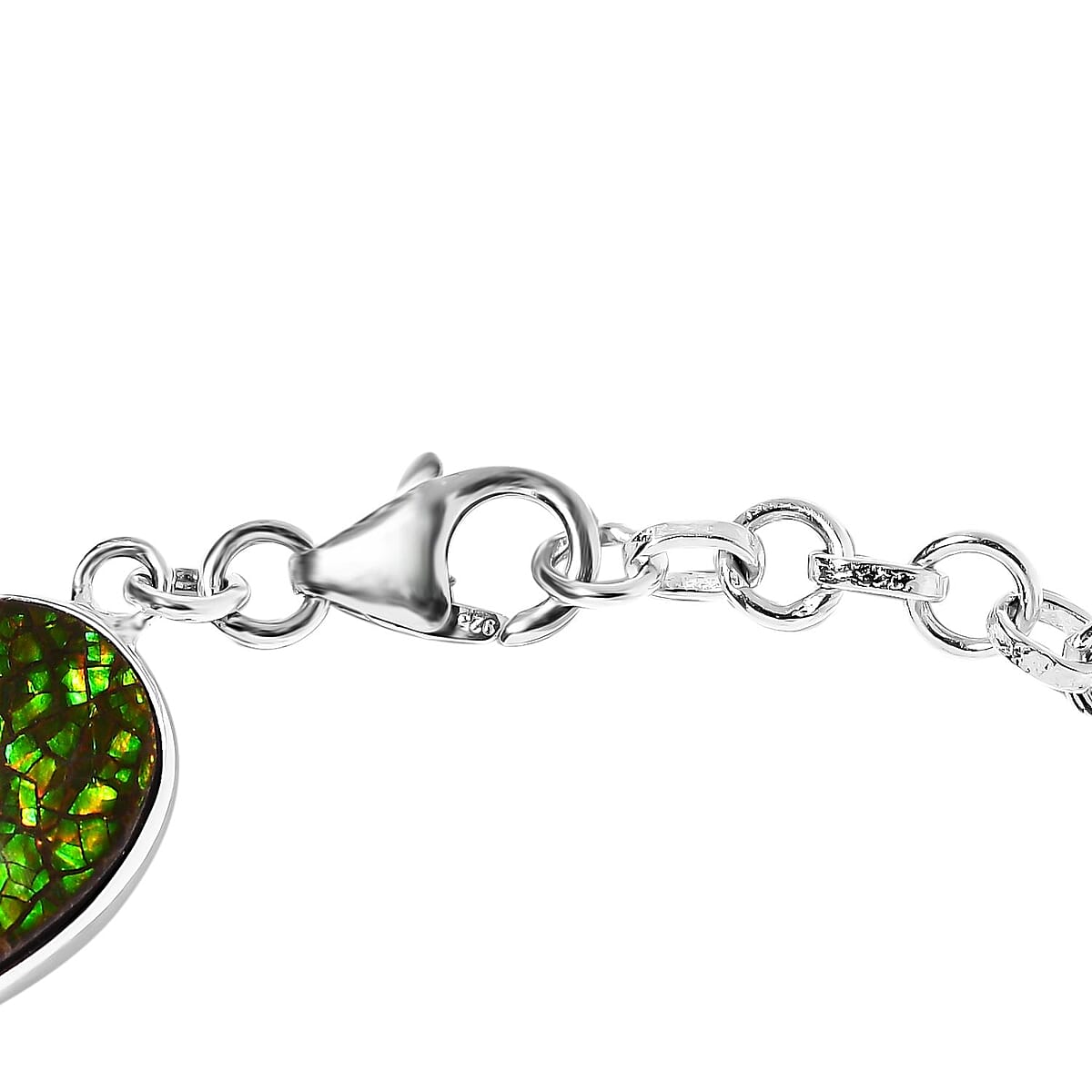 Premium Canadian Ammolite Bracelet in Sterling Silver (7.25 In) image number 3
