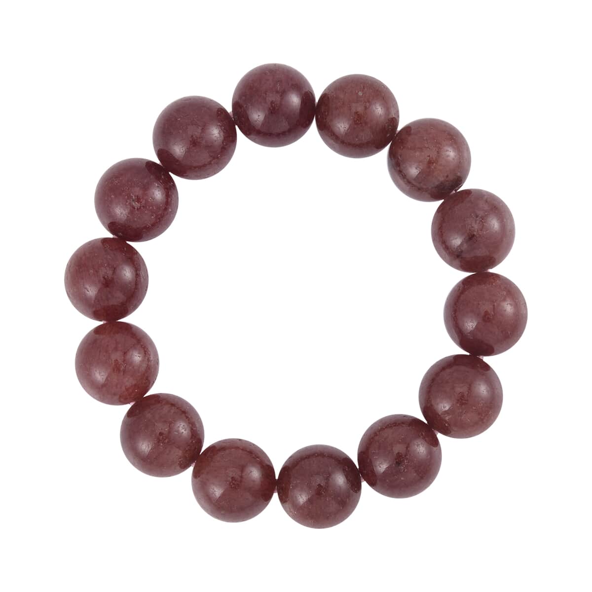 Strawberry Quartz 406.00 ctw Beaded Stretch Bracelet image number 0