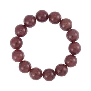 Strawberry Quartz 406.00 ctw Beaded Stretch Bracelet