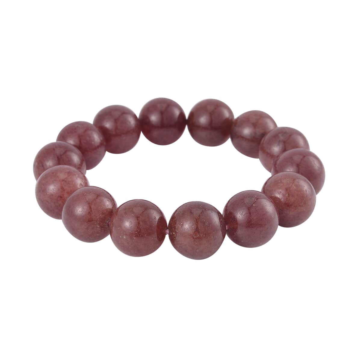 Strawberry Quartz 406.00 ctw Beaded Stretch Bracelet image number 2