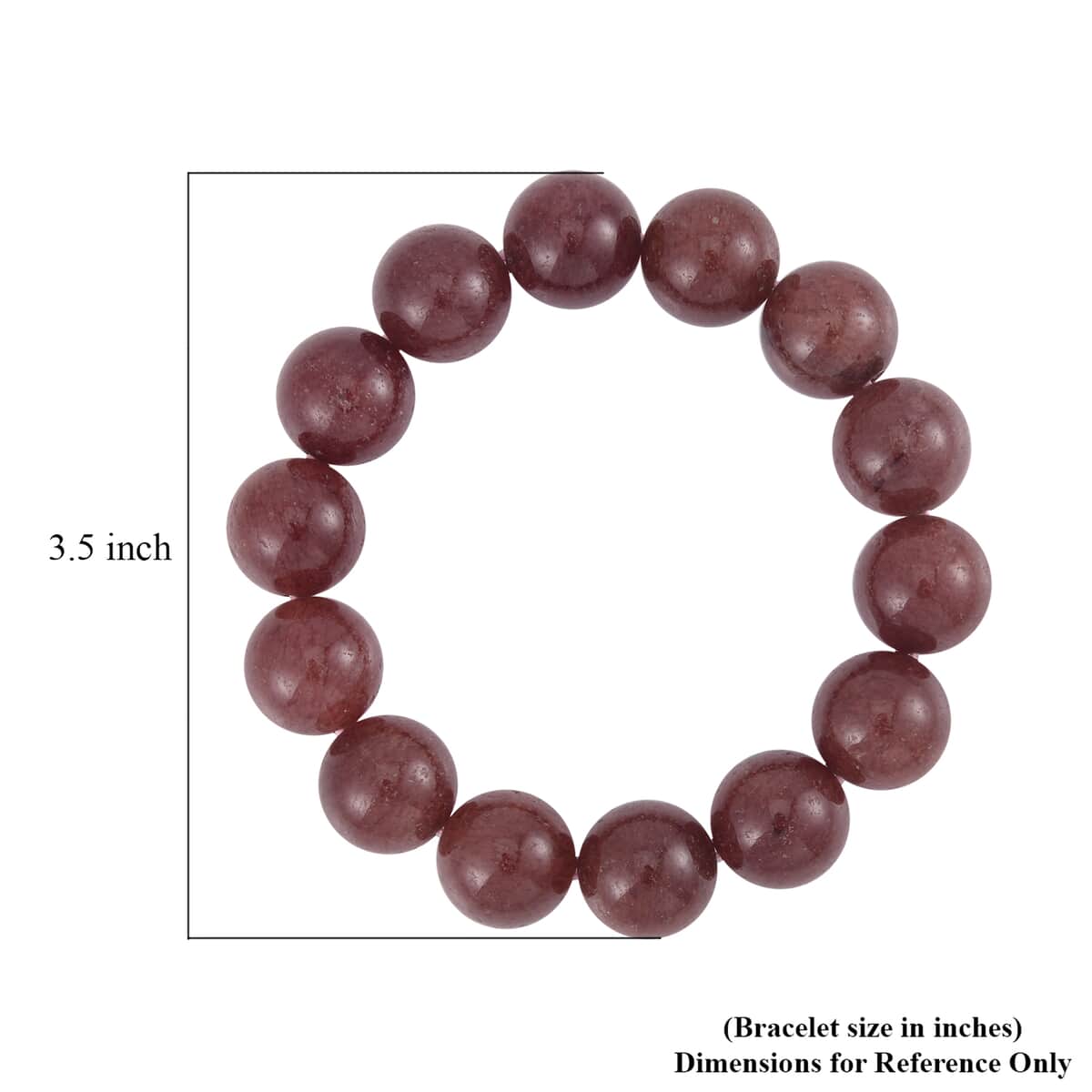 Strawberry Quartz 406.00 ctw Beaded Stretch Bracelet image number 4