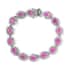 Ilakaka Hot Pink Sapphire (FF) and White Zircon Bracelet in Platinum Over Sterling Silver (7.25 In) 25.75 ctw image number 0