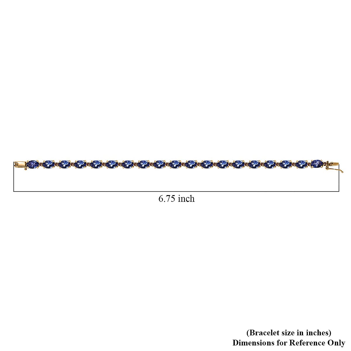 Luxoro 14K Yellow Gold AAA Tanzanite and Natural Yellow Diamond I3 Bracelet (6.50 In) 9.40 ctw image number 4