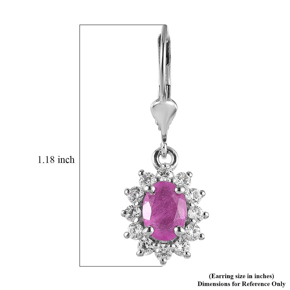 TLV London Blue Topaz, White Zircon Lever Back Earrings in Platinum Over Sterling Silver 3.00 ctw image number 4