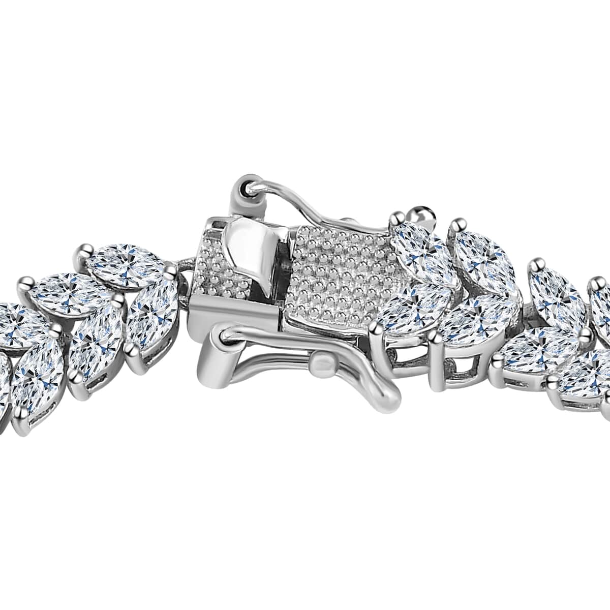 Moissanite Bracelet in Platinum Over Sterling Silver (7.25 In) 7.35 ctw image number 3