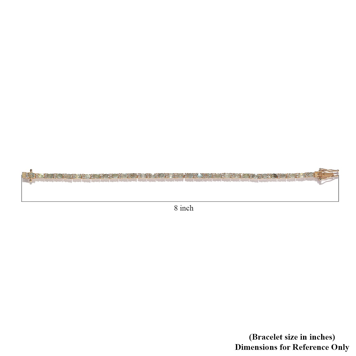 D'Joy Narsipatnam Alexandrite and White Zircon Tennis Bracelet in Vermeil Yellow Gold Over Sterling Silver (6.50 In) 5.90 ctw