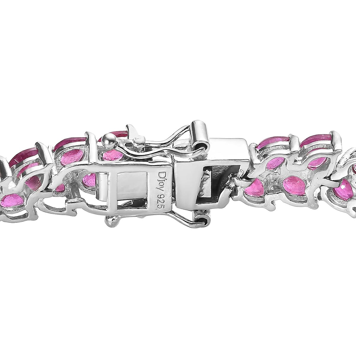 Niassa Ruby (FF) Bracelet in Platinum Over Sterling Silver (7.25 In) 19.10 ctw image number 2
