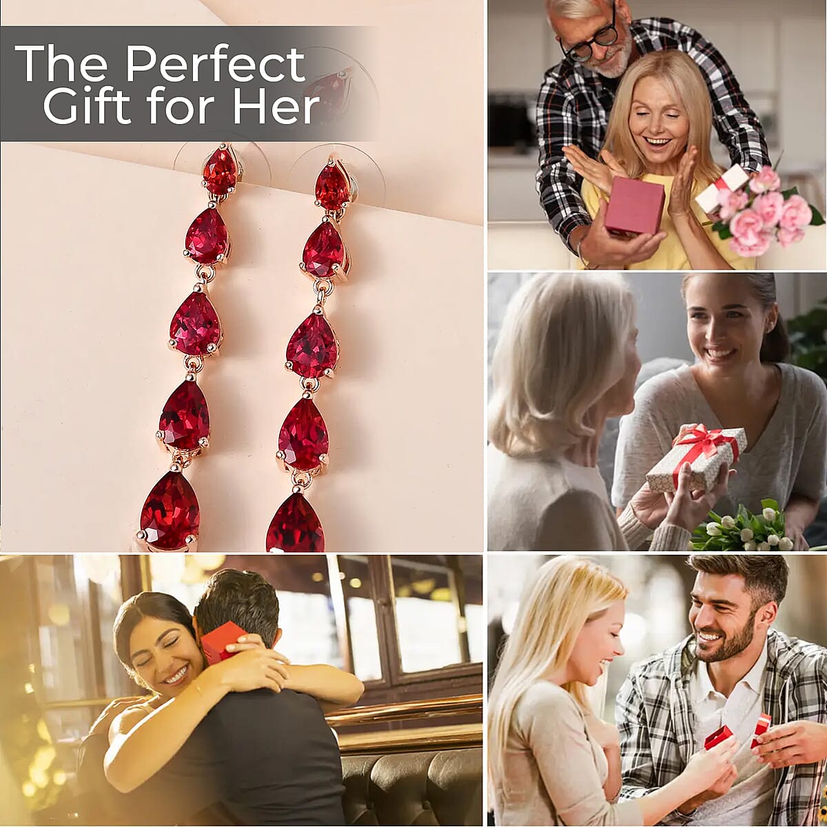 Lab Created Padparadscha Sapphire Drop Earrings in Vermeil Rose Gold Over Sterling Silver 15.65 ctw image number 3