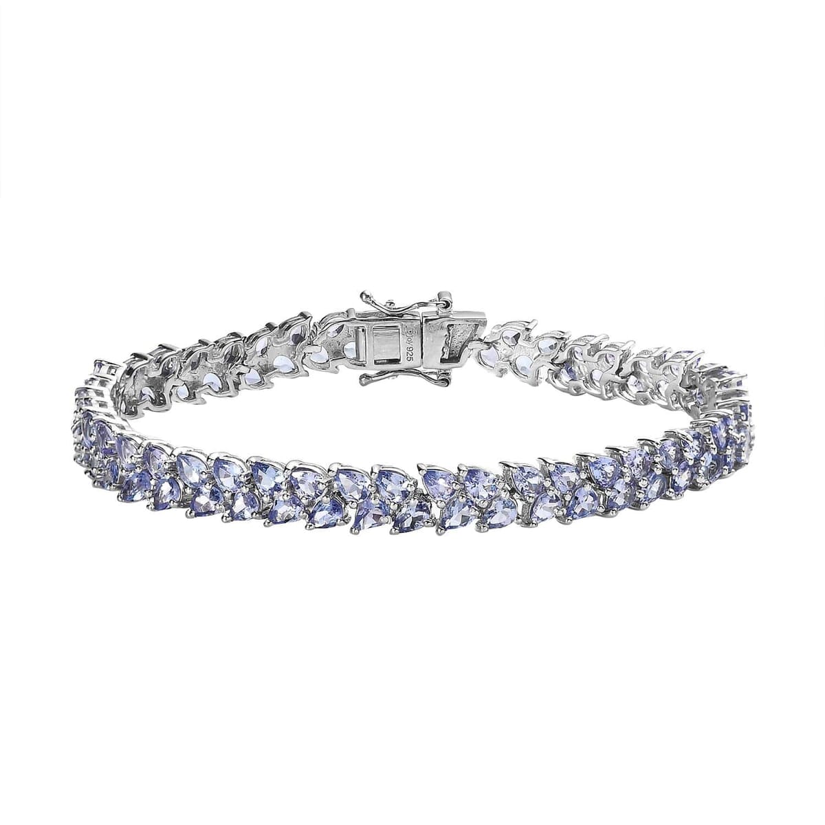 Tanzanite Bracelet in Platinum Over Sterling Silver (7.25 In) 11.50 ctw image number 0