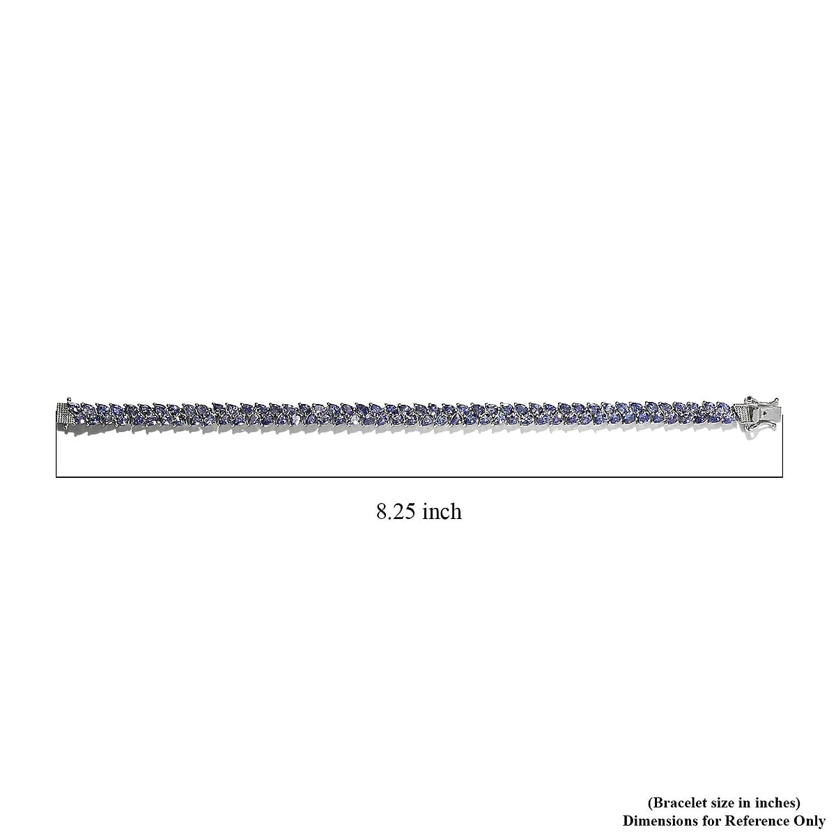 Tanzanite Bracelet in Platinum Over Sterling Silver (8.00 In) 12.65 ctw image number 4
