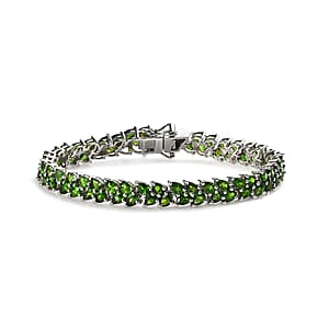 D'Joy Chrome Diopside Bracelet in Platinum Over Sterling Silver (6.50 In) 12.75 ctw