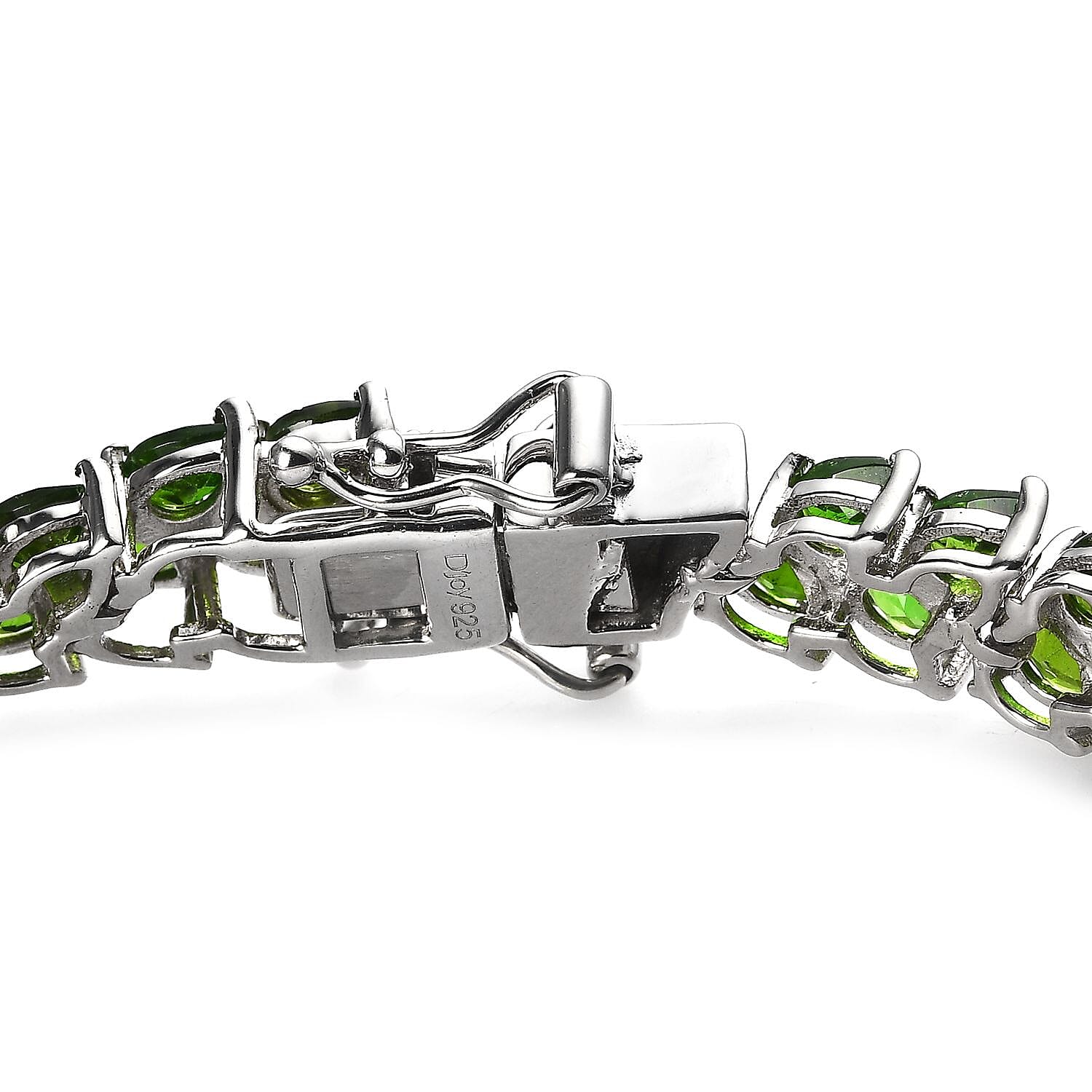 D'Joy Chrome Diopside Bracelet in Platinum Over Sterling Silver (6.50 In) 12.75 ctw