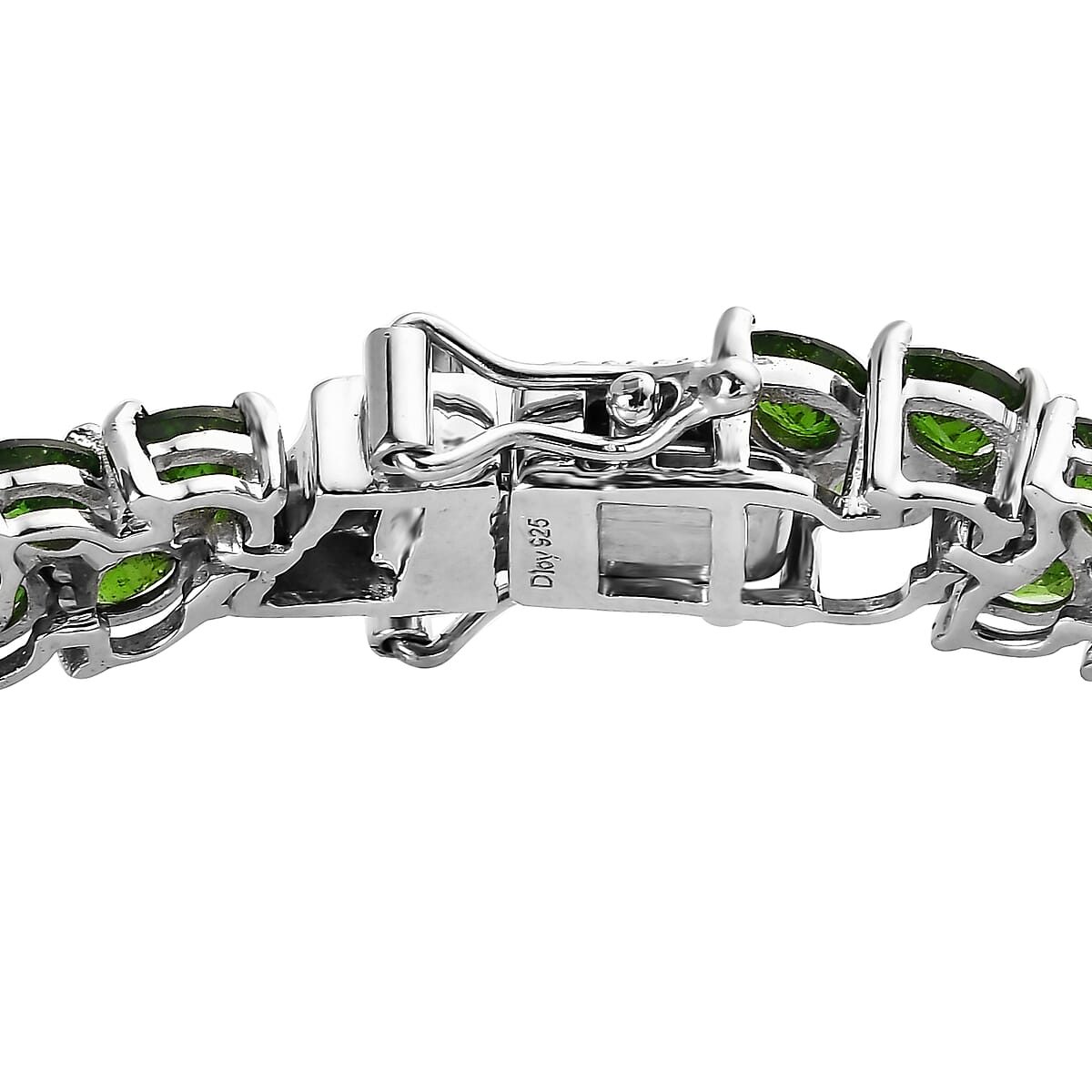 Chrome Diopside 19.30 ctw 2 Row Bracelet in Platinum Over Sterling Silver (7.25 In) image number 3