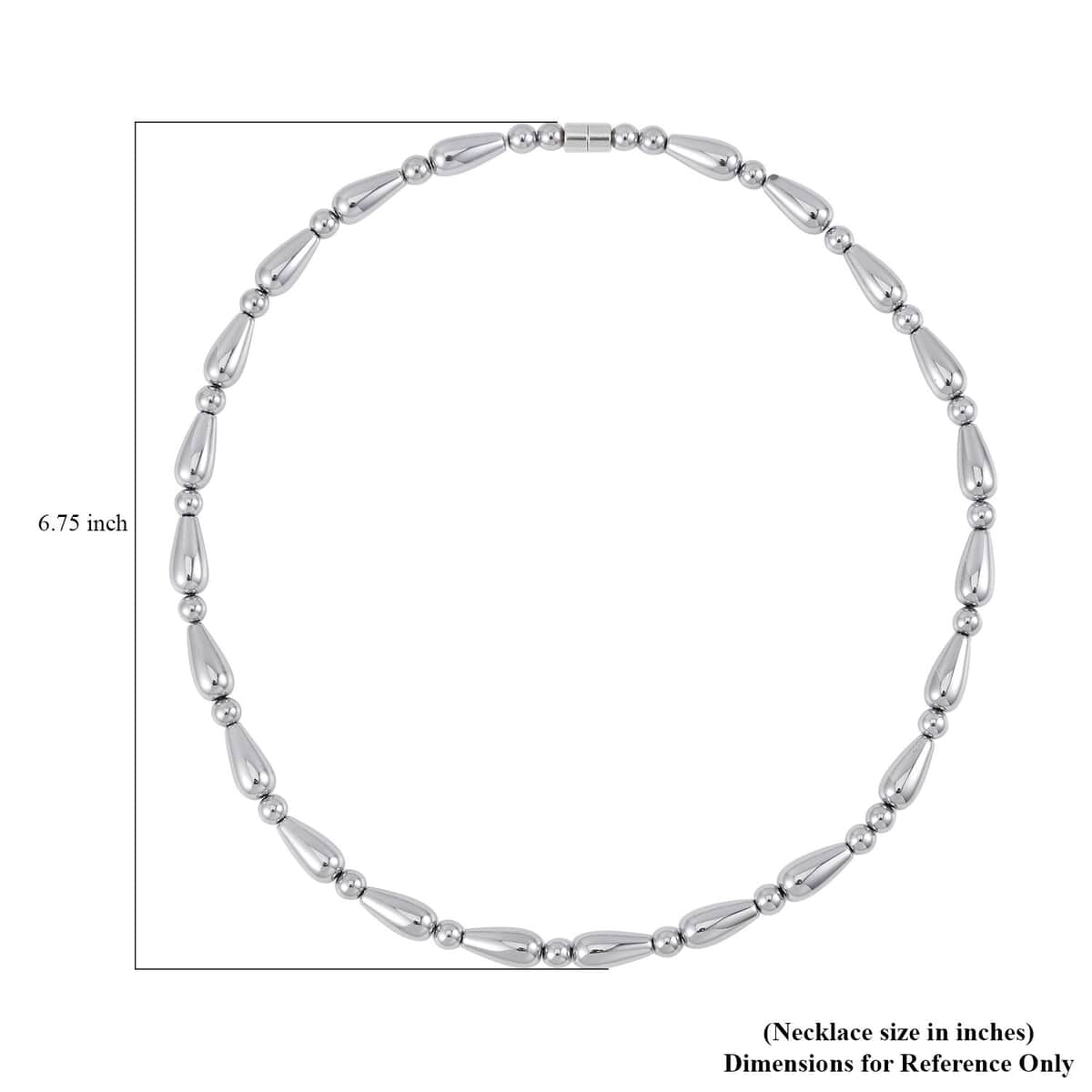 Silver Color Hematite Beaded Necklace (20 Inches) in Silvertone 373.50 ctw image number 4