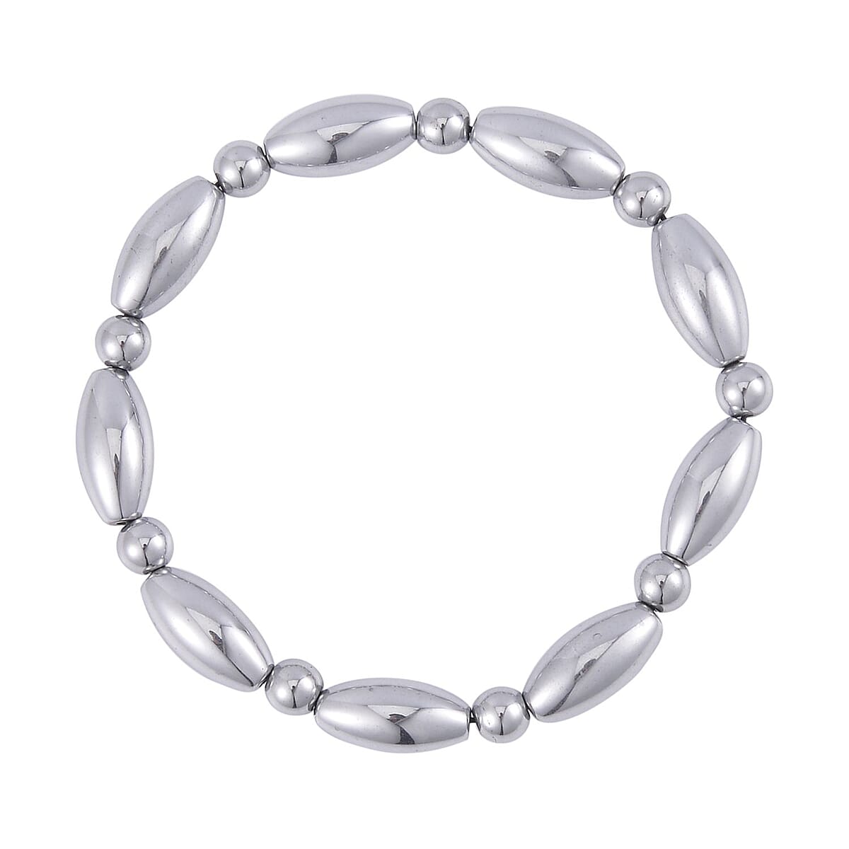Mystic Color Hematite Beaded Stretch Bracelet 143.50 ctw image number 0