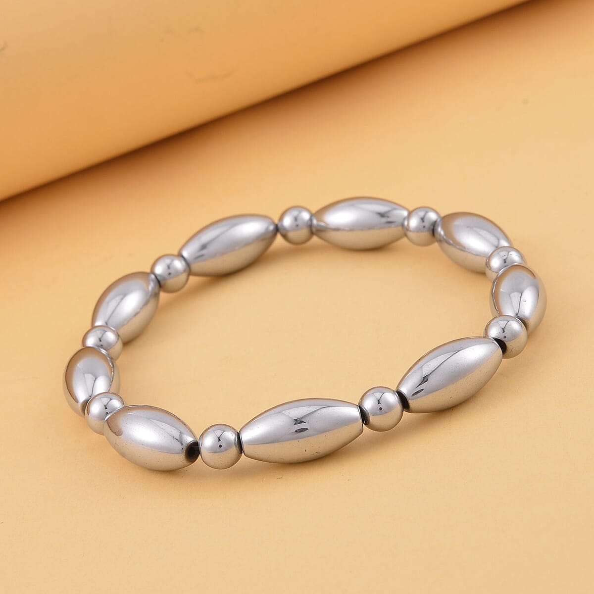 Mystic Color Hematite Beaded Stretch Bracelet 143.50 ctw image number 1