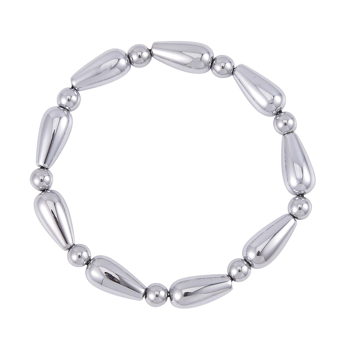 Golden Color Hematite Beaded Stretch Bracelet 148.00 ctw image number 0