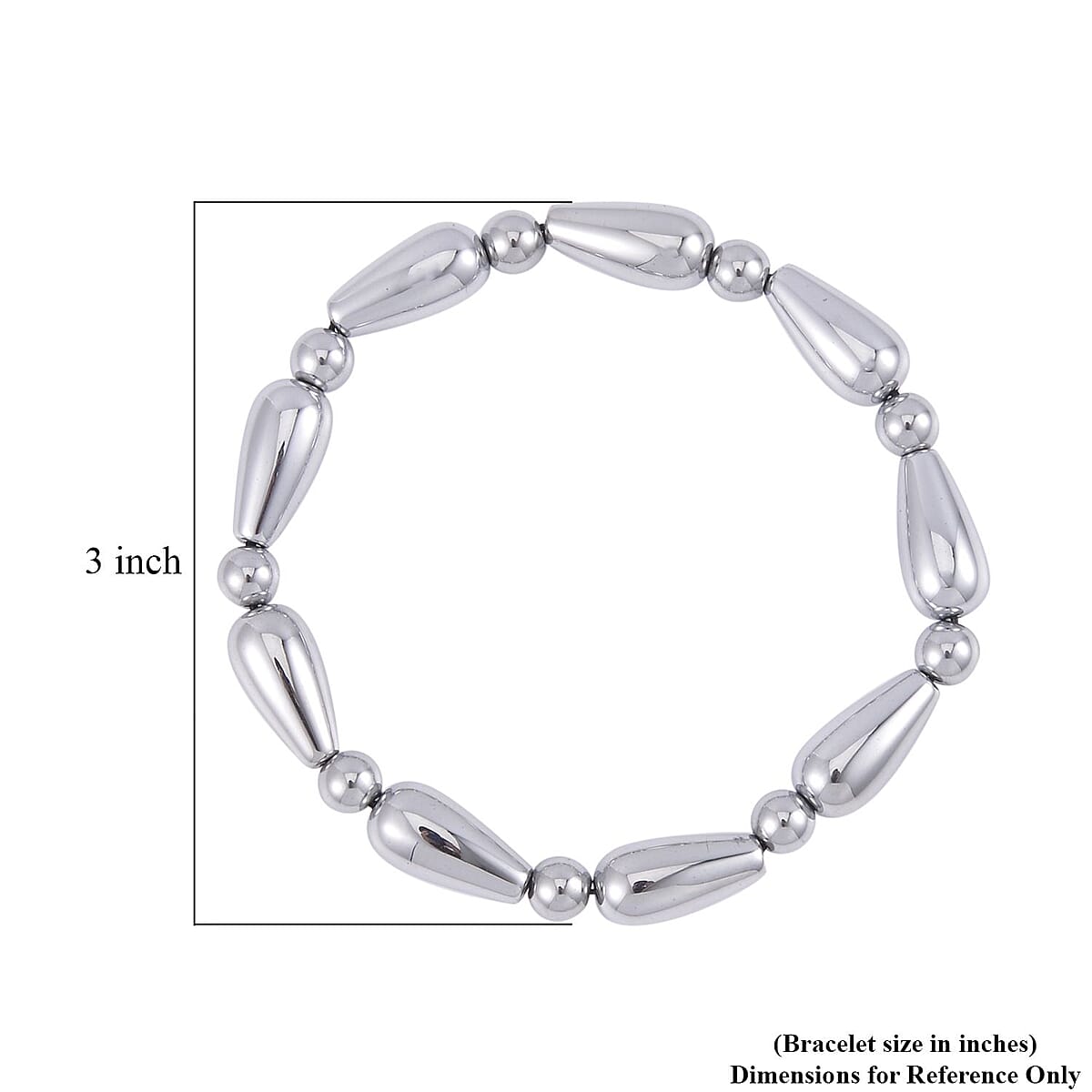 Golden Color Hematite Beaded Stretch Bracelet 148.00 ctw image number 4