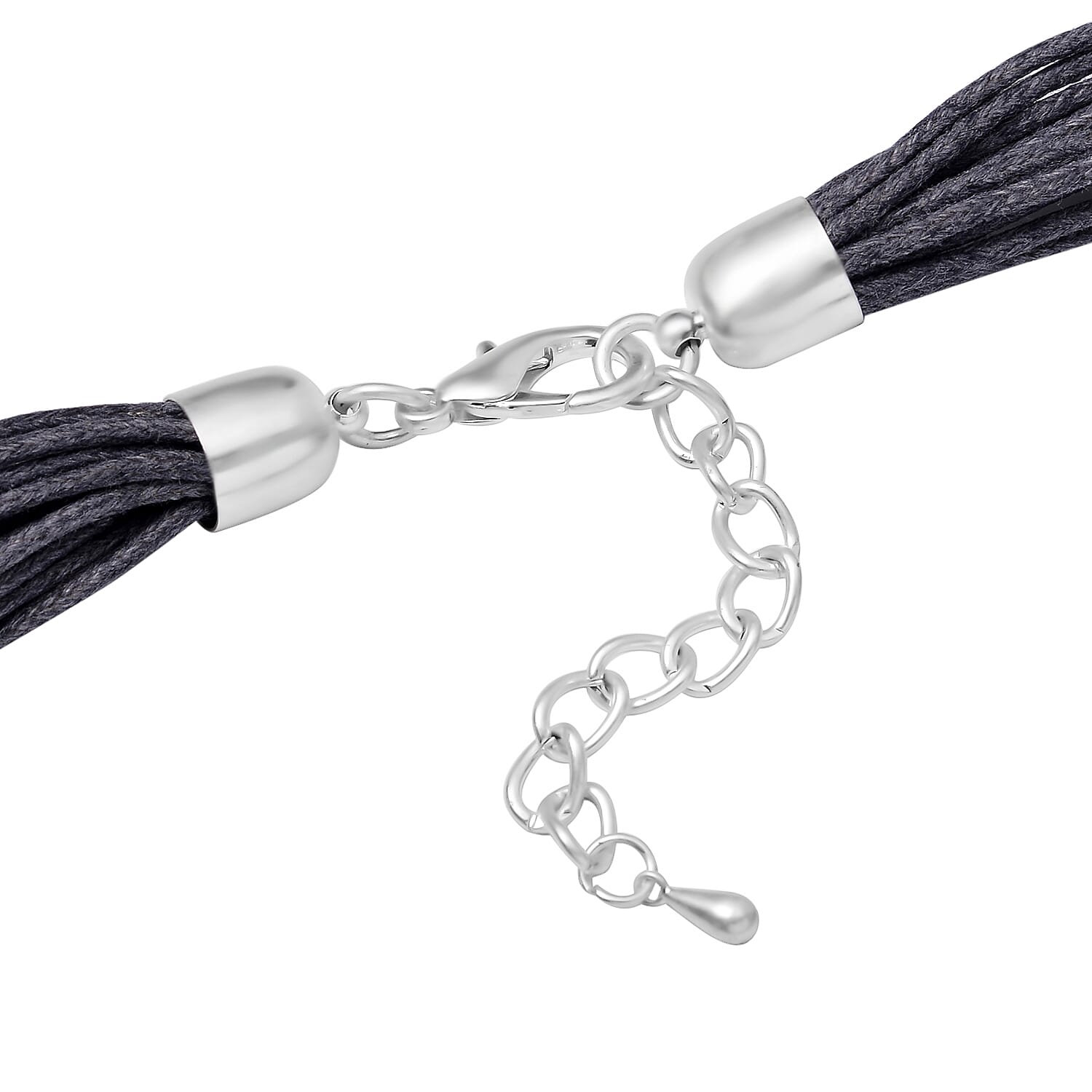 Square Shape Necklace 20-22 Inches with Multiple Strand Code in Silvertone