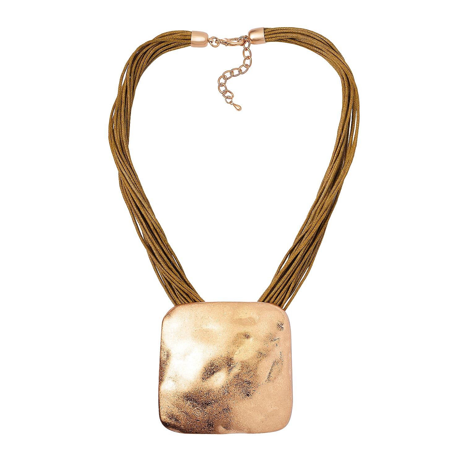Square Shape Necklace 20-22 Inches with Multiple Strand Code in Silvertone