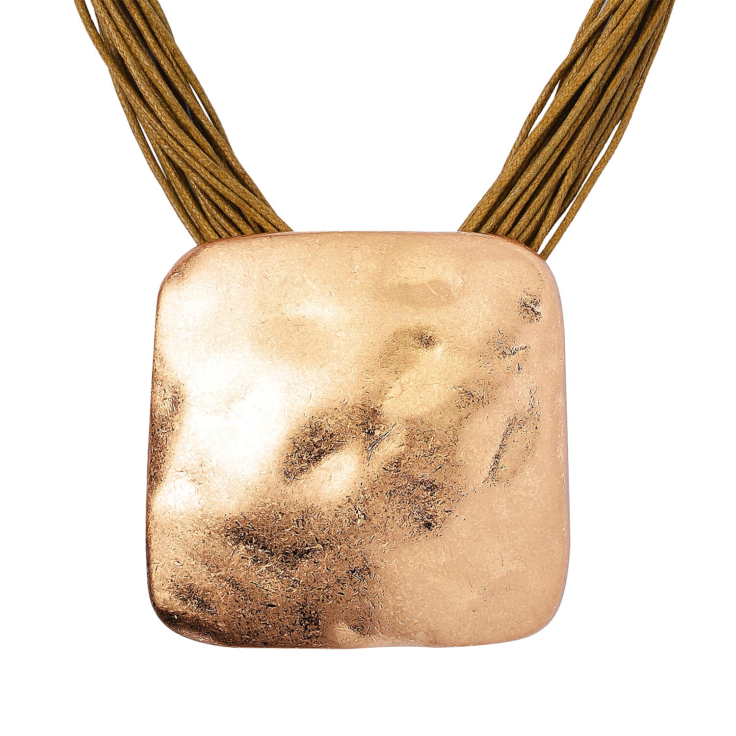 Square Shape Necklace 20-22 Inches with Multiple Strand Code in Goldtone