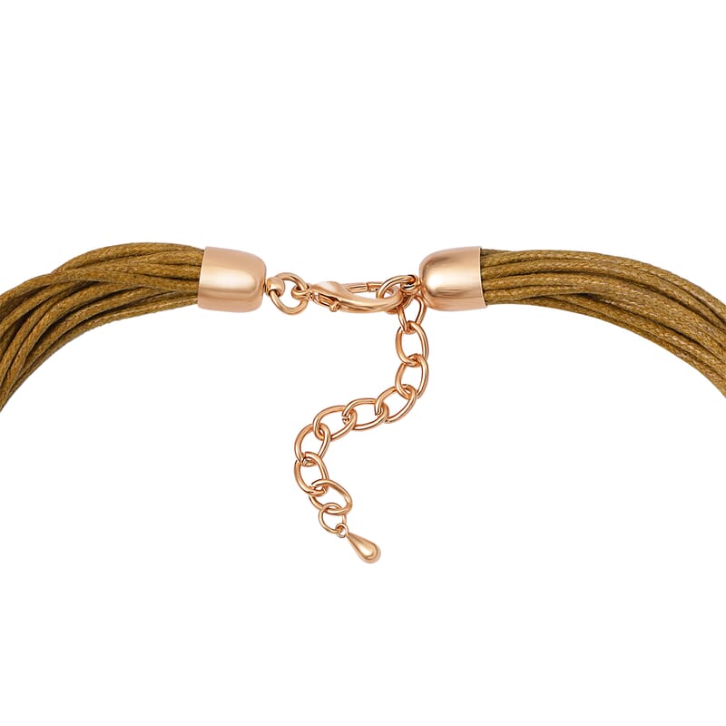 Square Shape Necklace 20-22 Inches with Multiple Strand Code in Goldtone