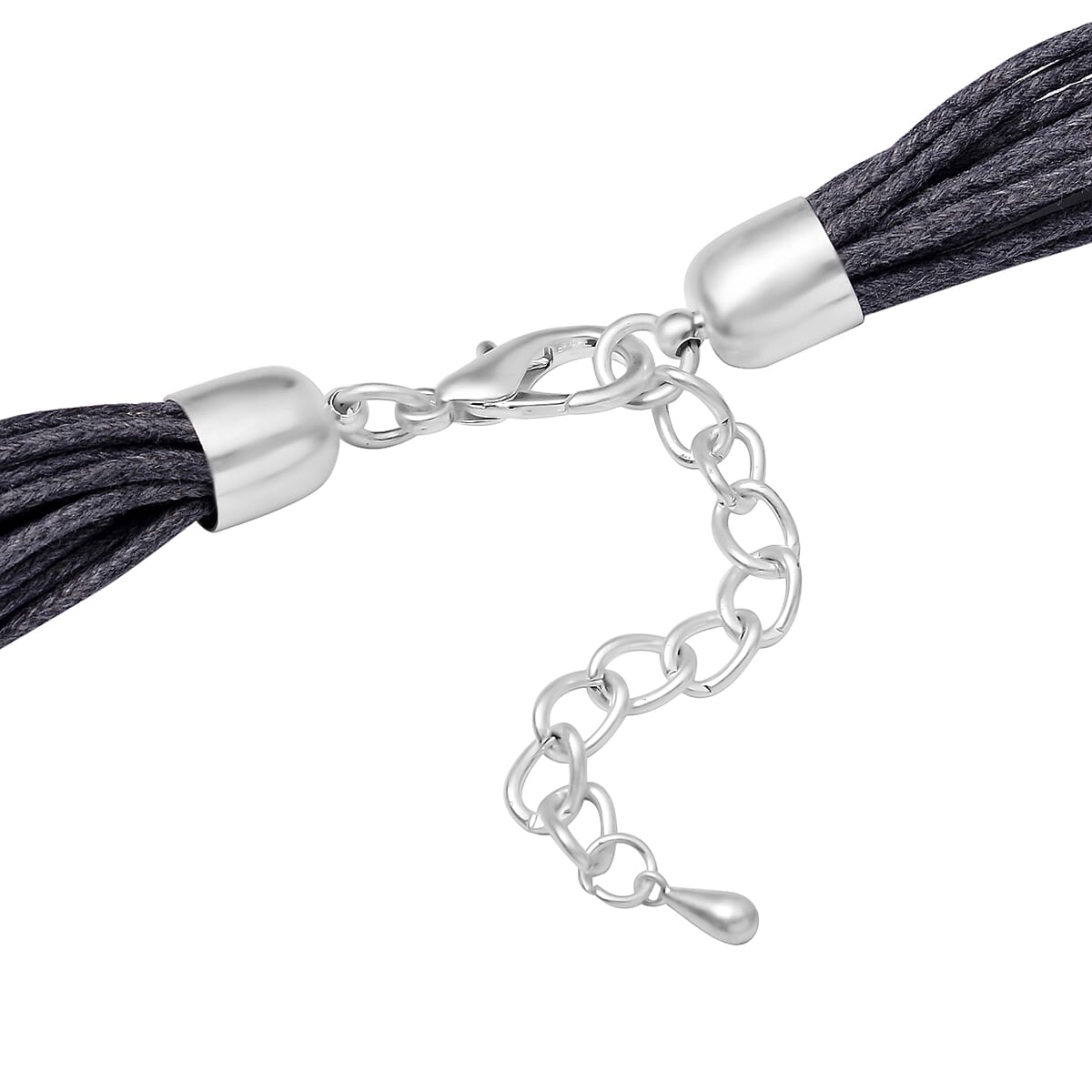 Heart Shape Necklace 20-22 Inches with Multiple Strand Code in Silvertone image number 4