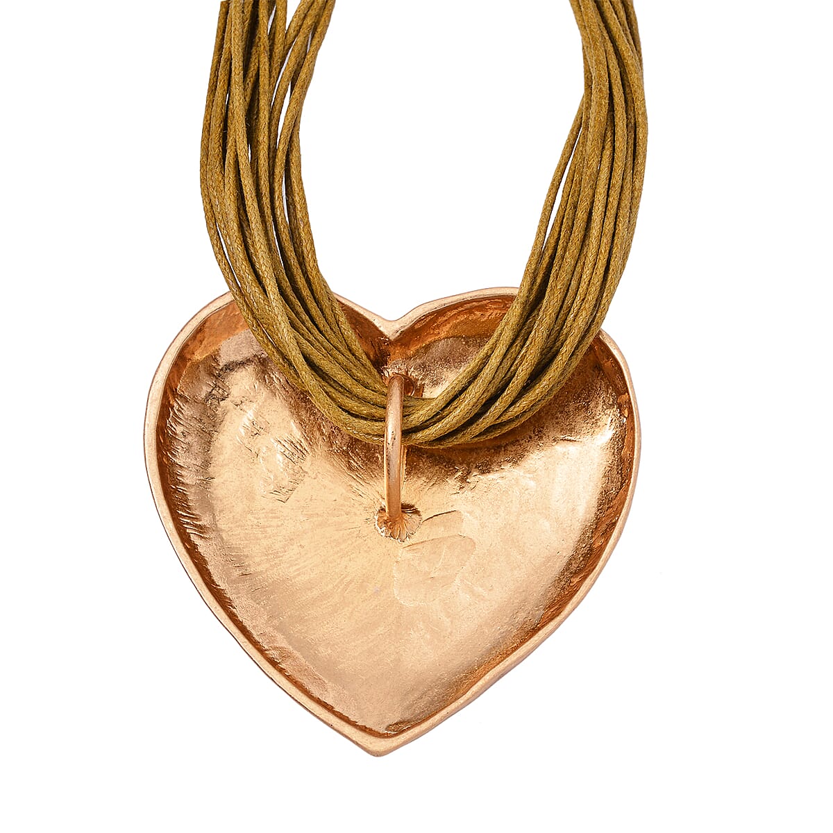 Heart Shape Necklace 20-22 Inches with Multiple Strand Code in Goldtone image number 3