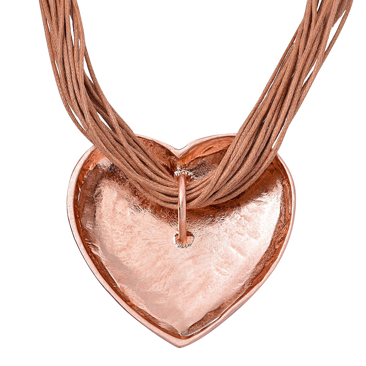Heart Shape Necklace 20-22 Inches with Multiple Strand Code in Rosetone image number 3