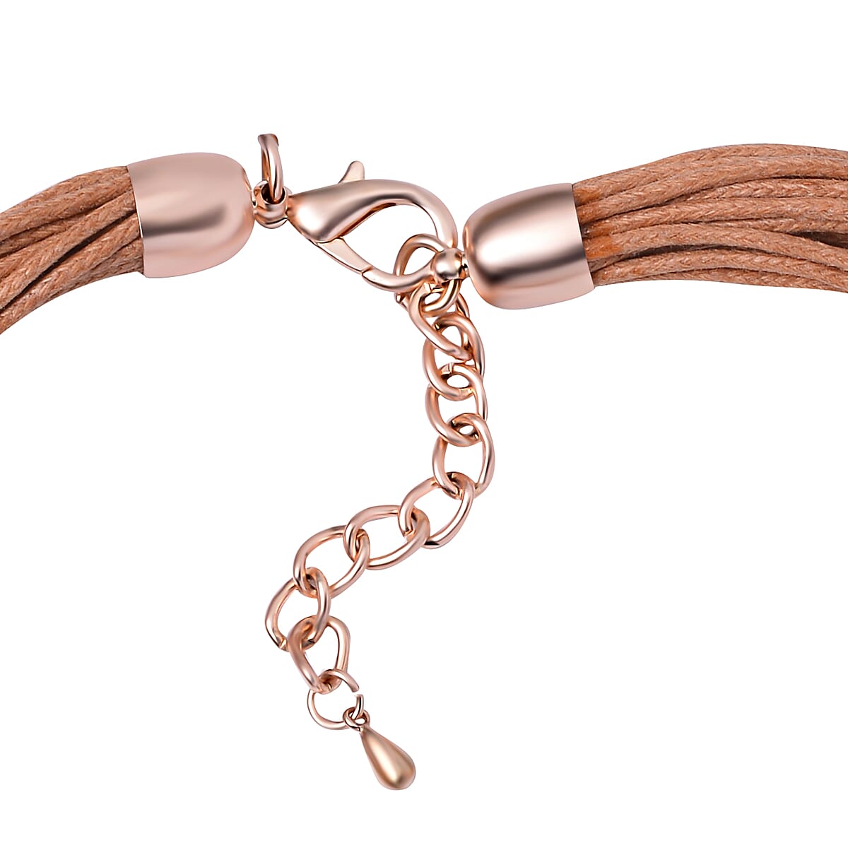 Heart Shape Necklace 20-22 Inches with Multiple Strand Code in Rosetone image number 4