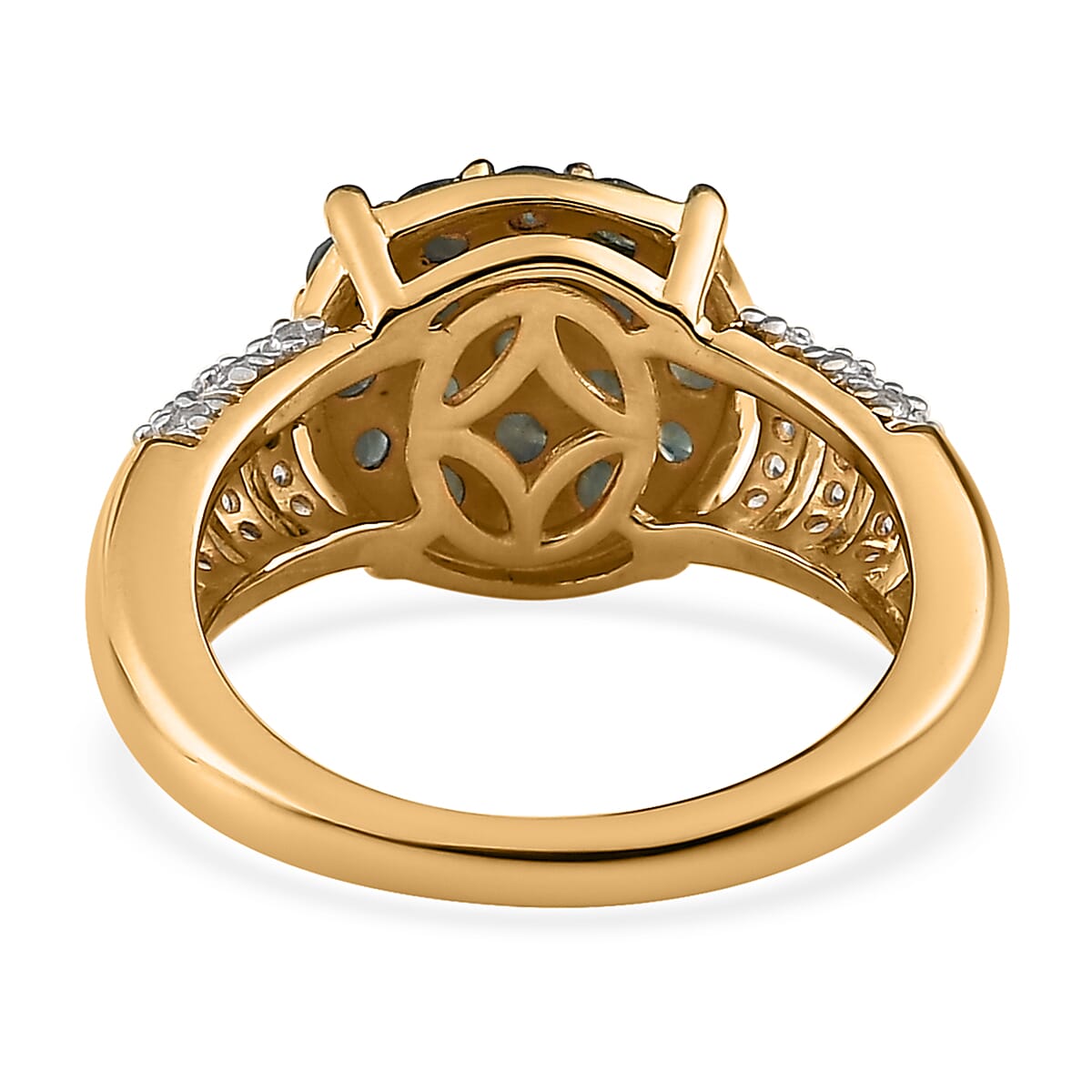 Narsipatnam Alexandrite and White Zircon Ring in Vermeil Yellow Gold Over Sterling Silver (Size 8.0) 1.60 ctw image number 3