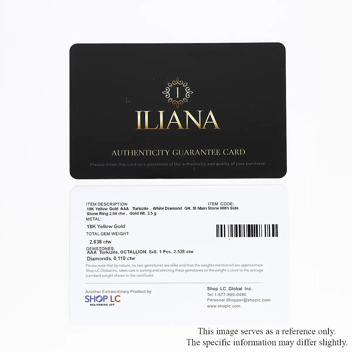 Iliana 18K Yellow Gold Octillion Cut AAA Turkizite and G-H SI Diamond Ring (Size 10.0) 2.65 ctw