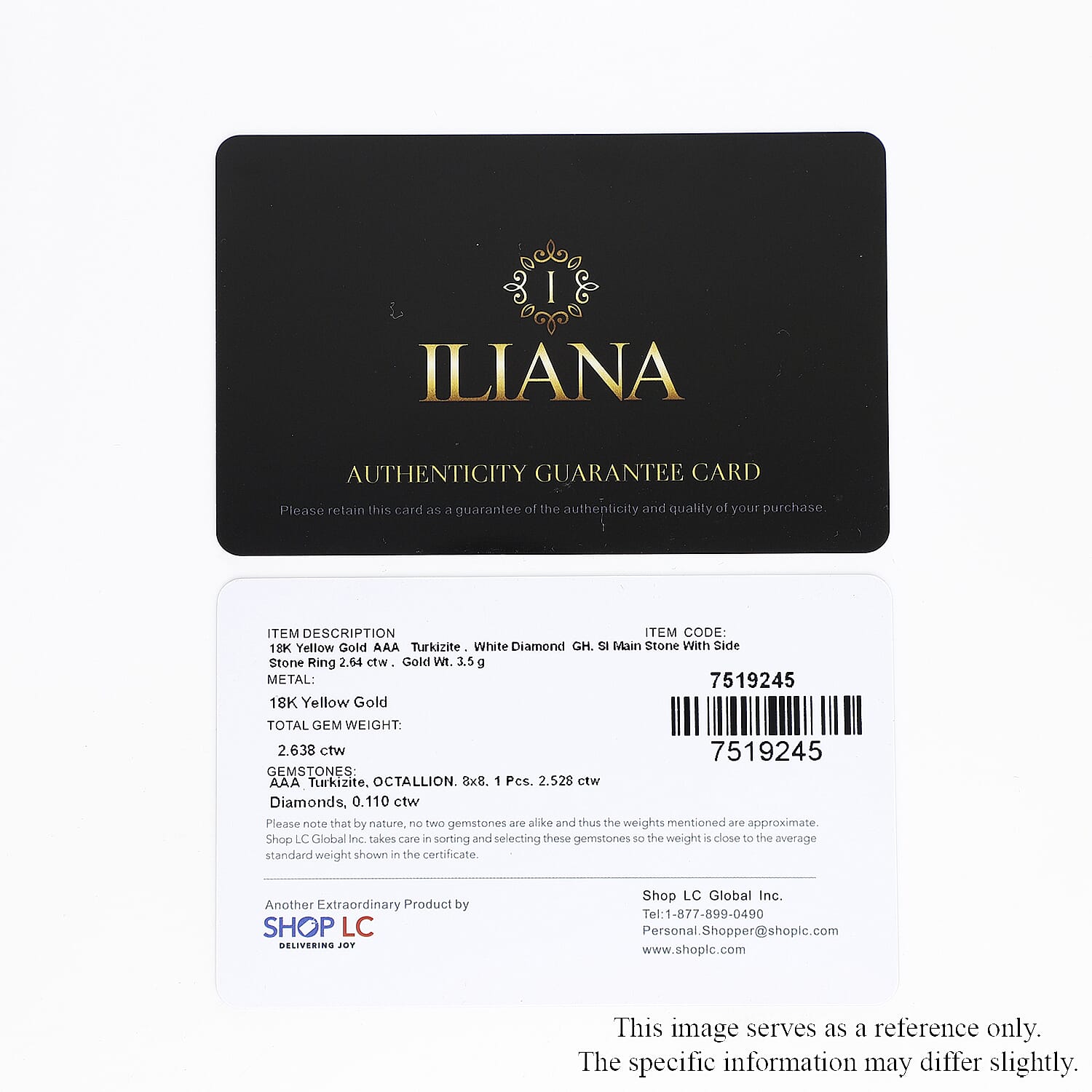 Iliana 18K Yellow Gold Octillion Cut AAA Turkizite and G-H SI Diamond Ring (Size 10.0) 2.65 ctw