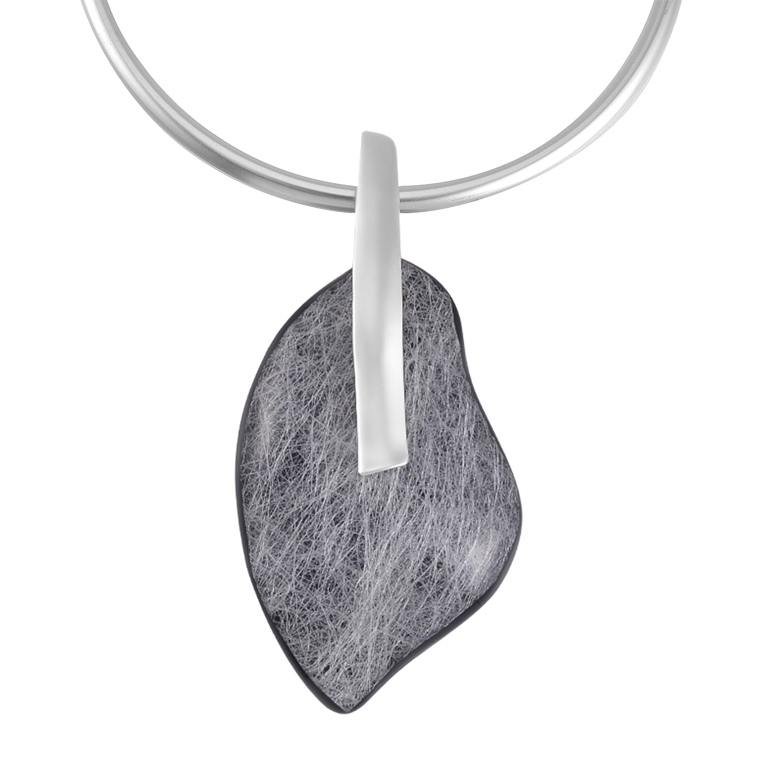 Chroma Choker Necklace 16-20 Inches in Silvertone