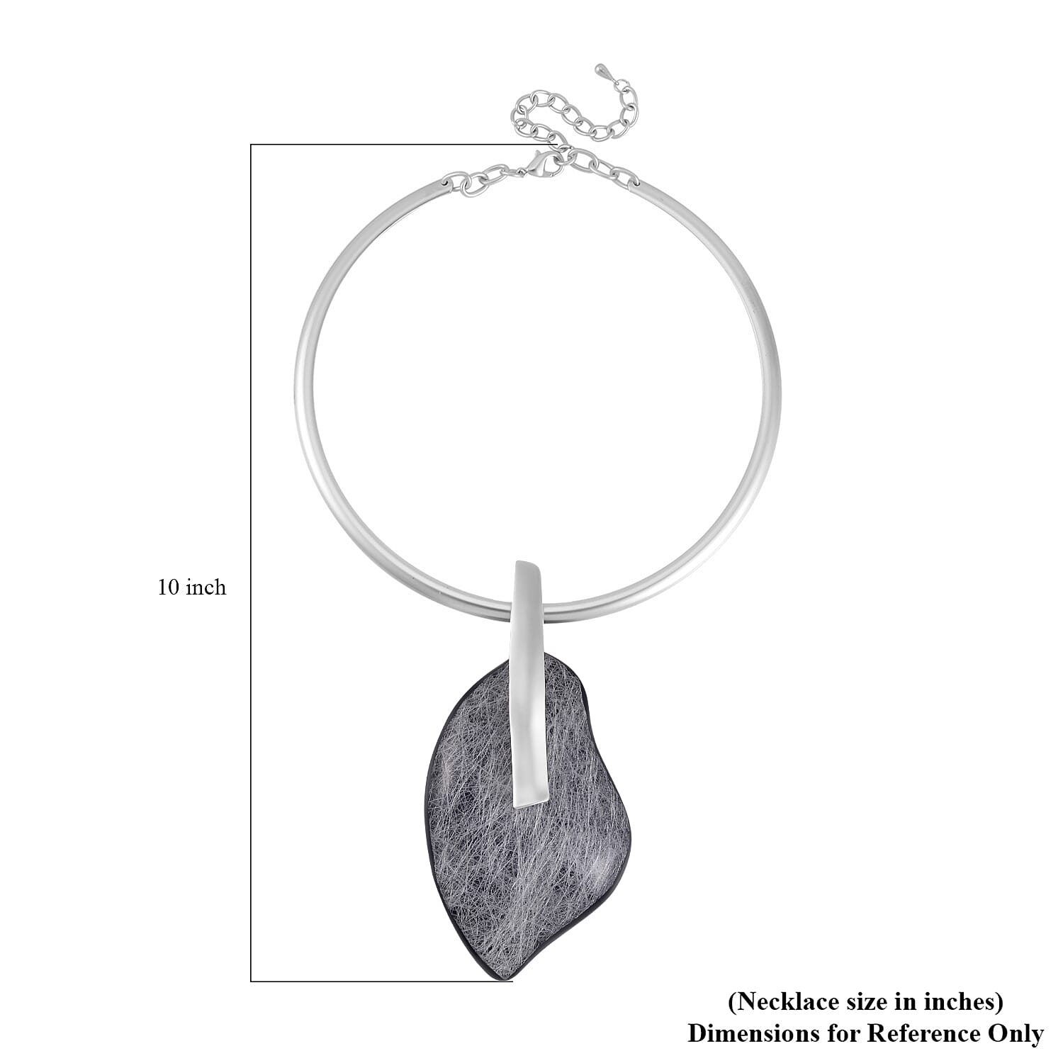 Chroma Choker Necklace 16-20 Inches in Silvertone