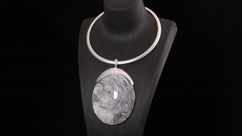 Chroma Choker Necklace in Silvertone