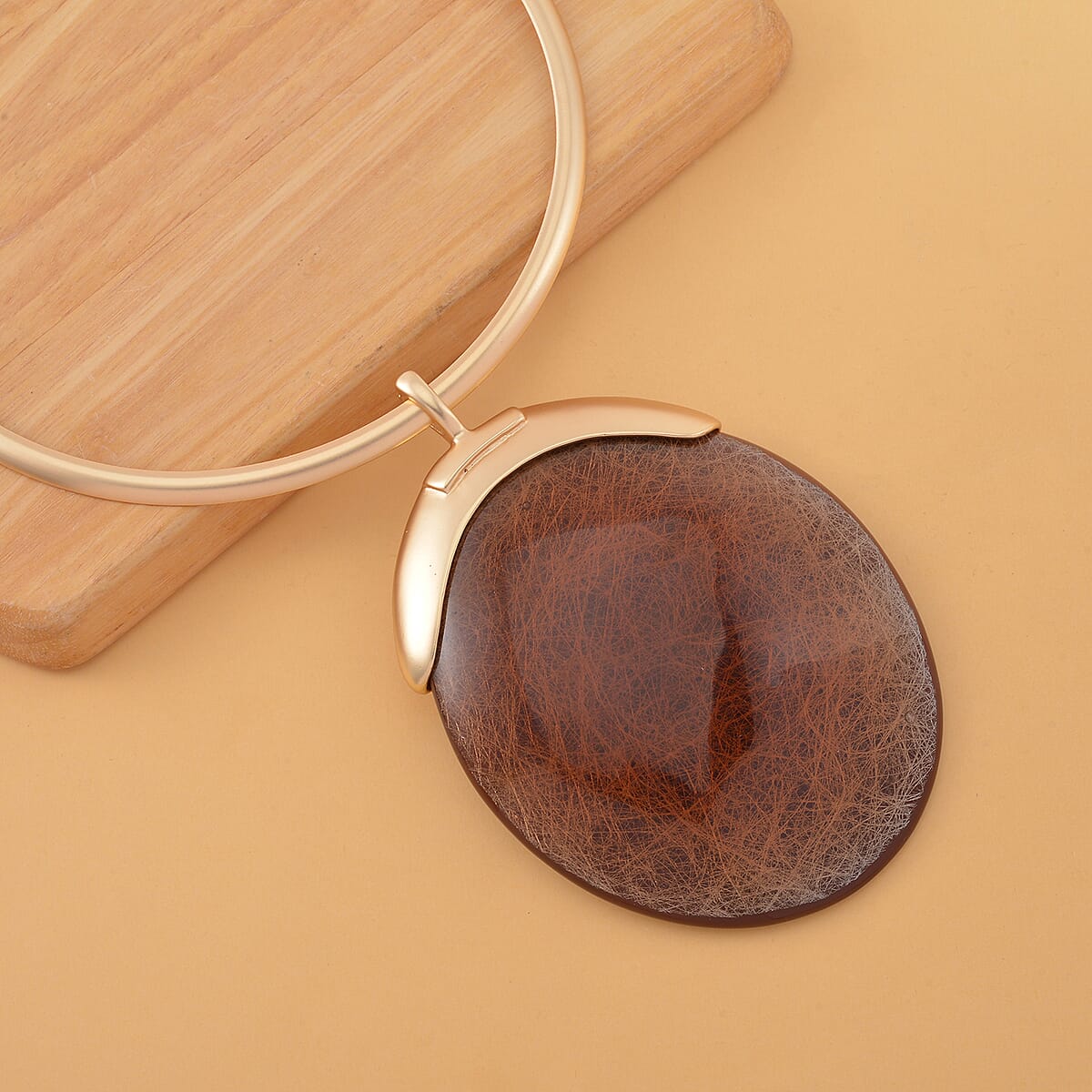 Chroma Choker Necklace 16-20 Inches in Goldtone image number 1