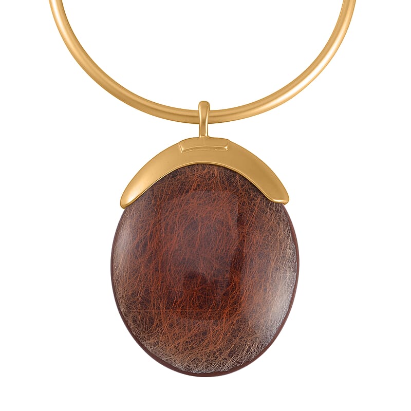 Chroma Choker Necklace 16-20 Inches in Goldtone