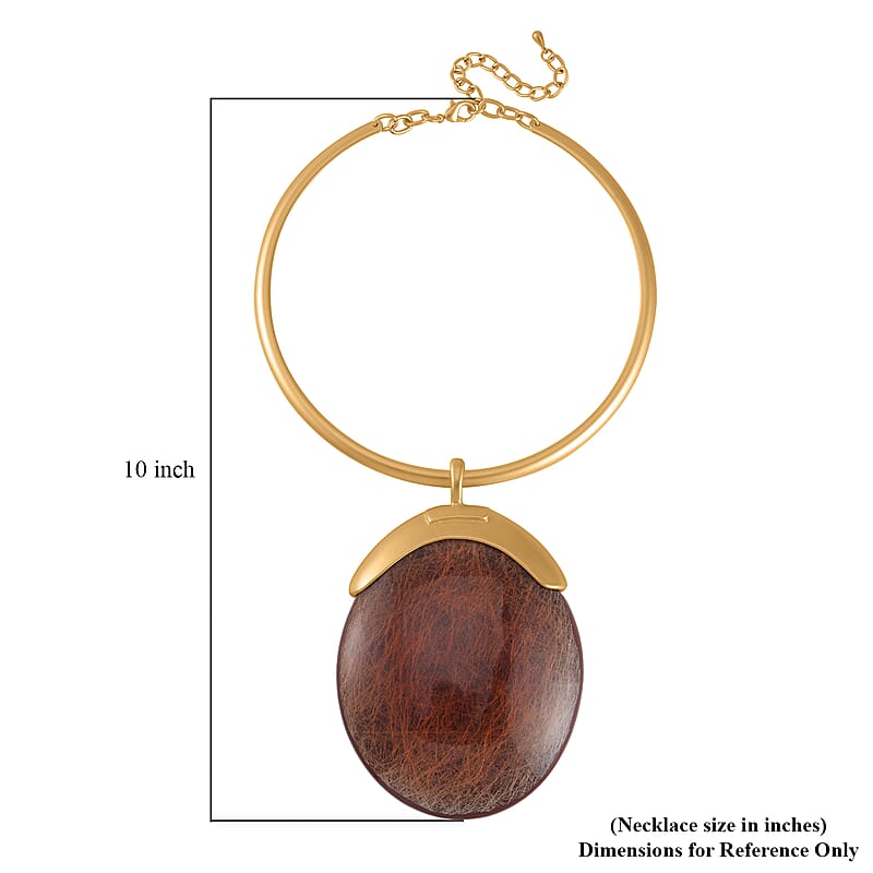 Chroma Choker Necklace 16-20 Inches in Goldtone