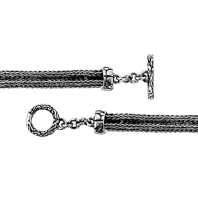 Bali Legacy Dragon Bracelet in Sterling Silver, Silver Jewelry For Women, Stylish Bracelet in Silver (6.50 In) 14.65 Grams