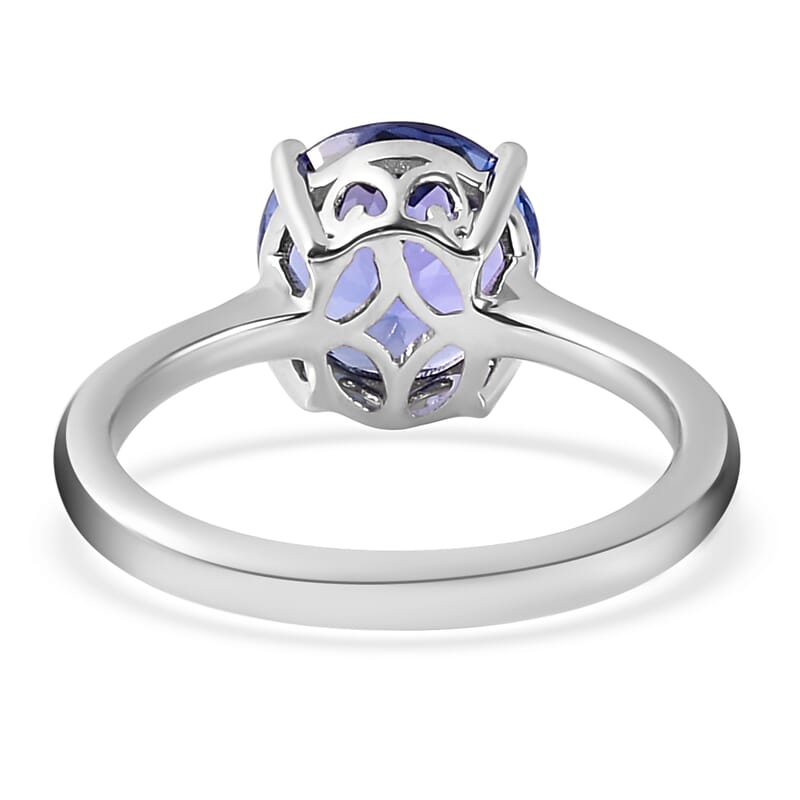 Rhapsody 950 Platinum AAAA Tanzanite Solitaire Ring, Oval Engagement Ring (Size 6.0) 5.15 Grams 3.00 ctw