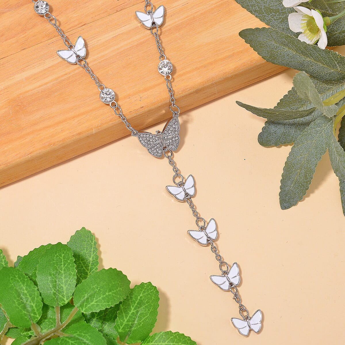 Austrian Crystal Necklace (28-30 Inches) in Silvertone image number 1