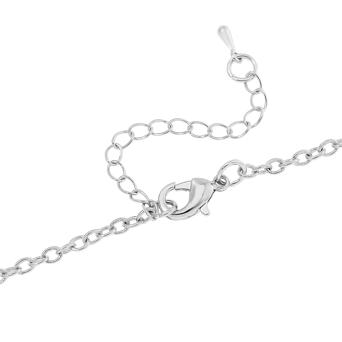 Resin Station Necklace in Silvertone 28-30 Inches image number 3