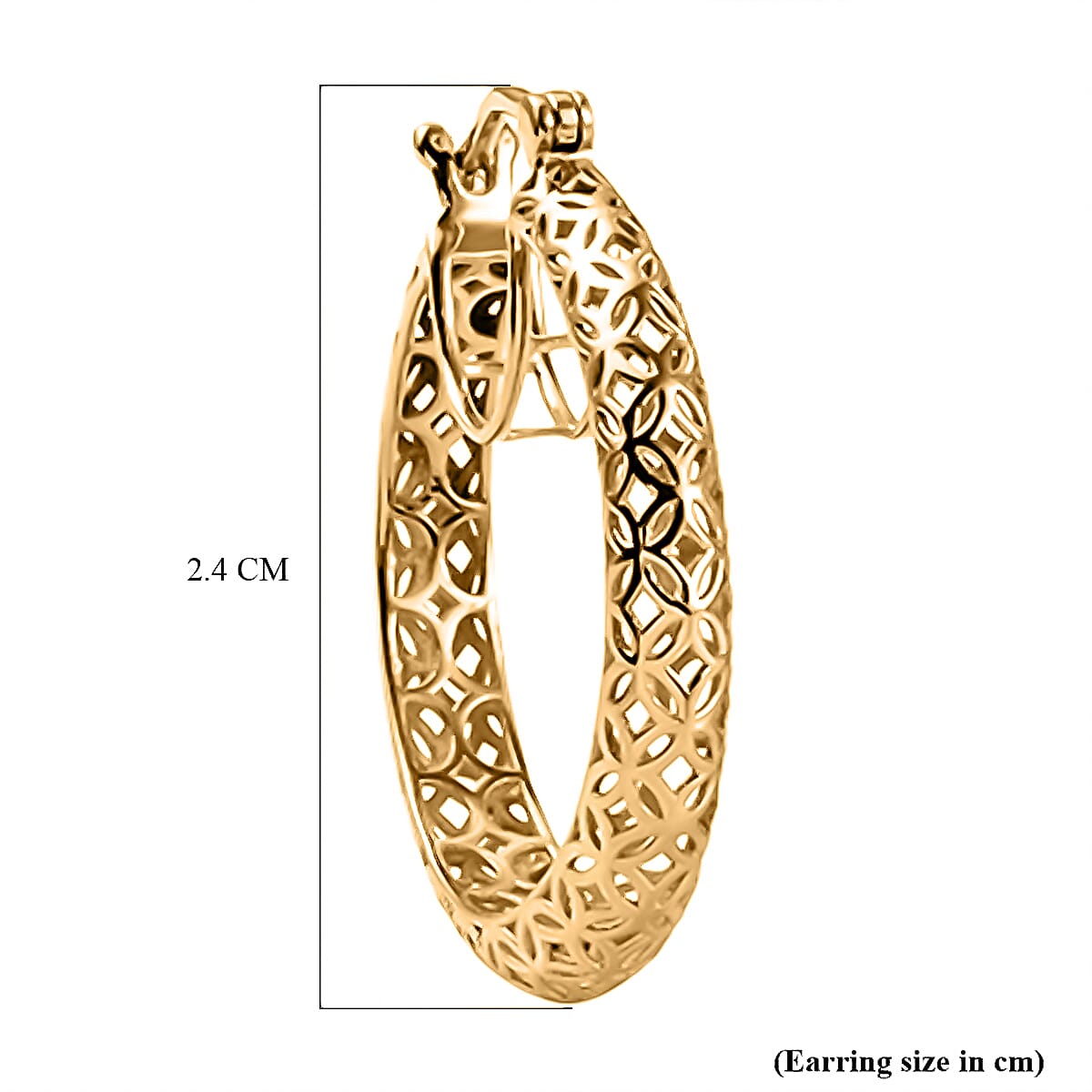 22K Yellow Gold Hoop Earrings 3.80 Grams image number 4