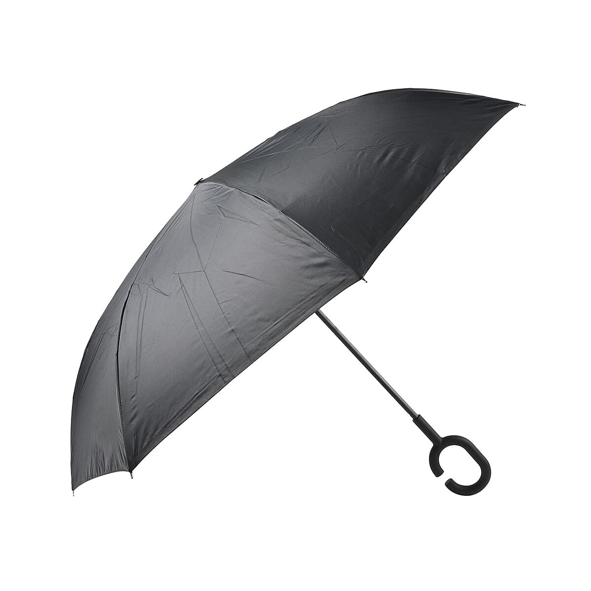 Reversible Umbrella with C Shaped Handle -Red image number 2