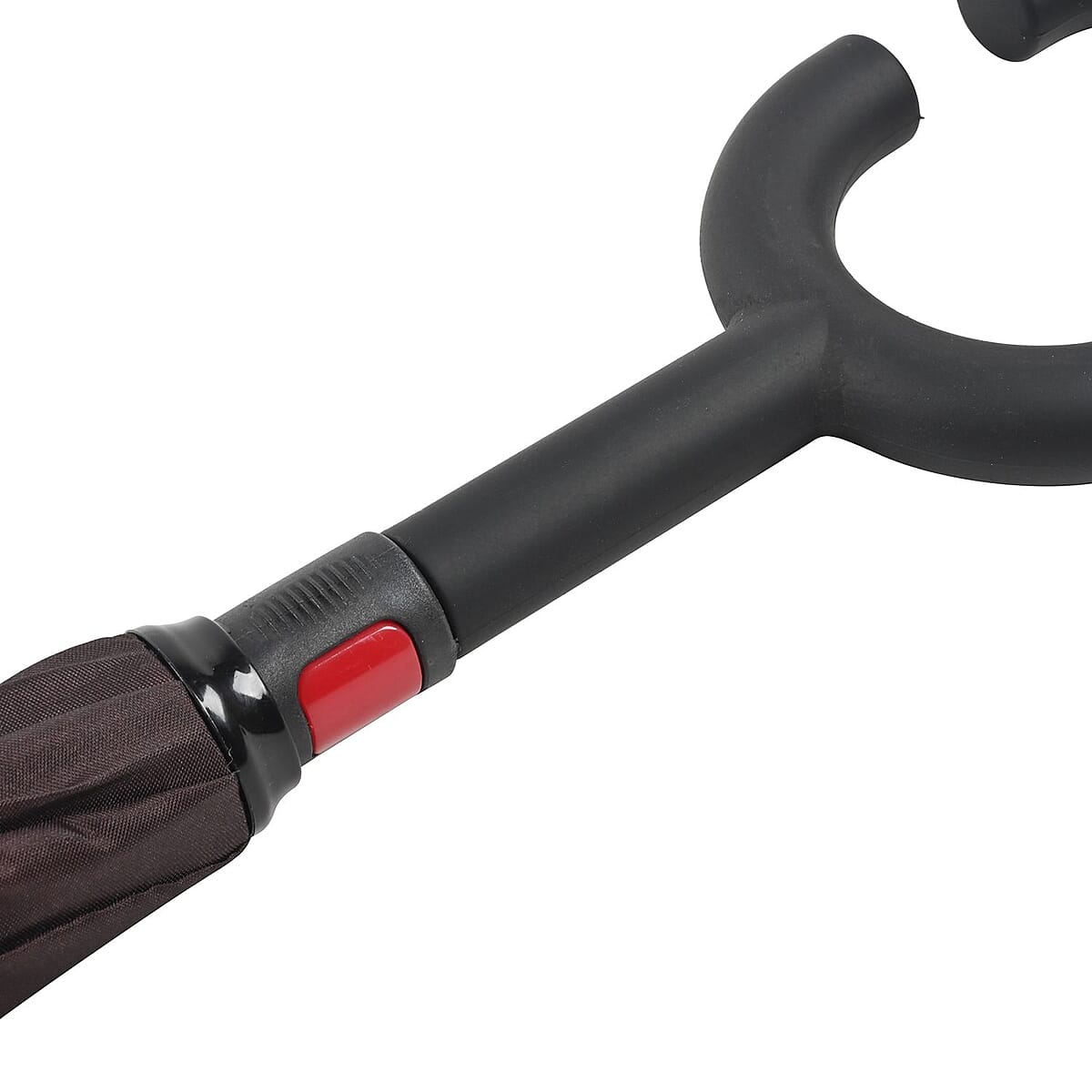 Reversible Umbrella with C Shaped Handle -Red image number 4