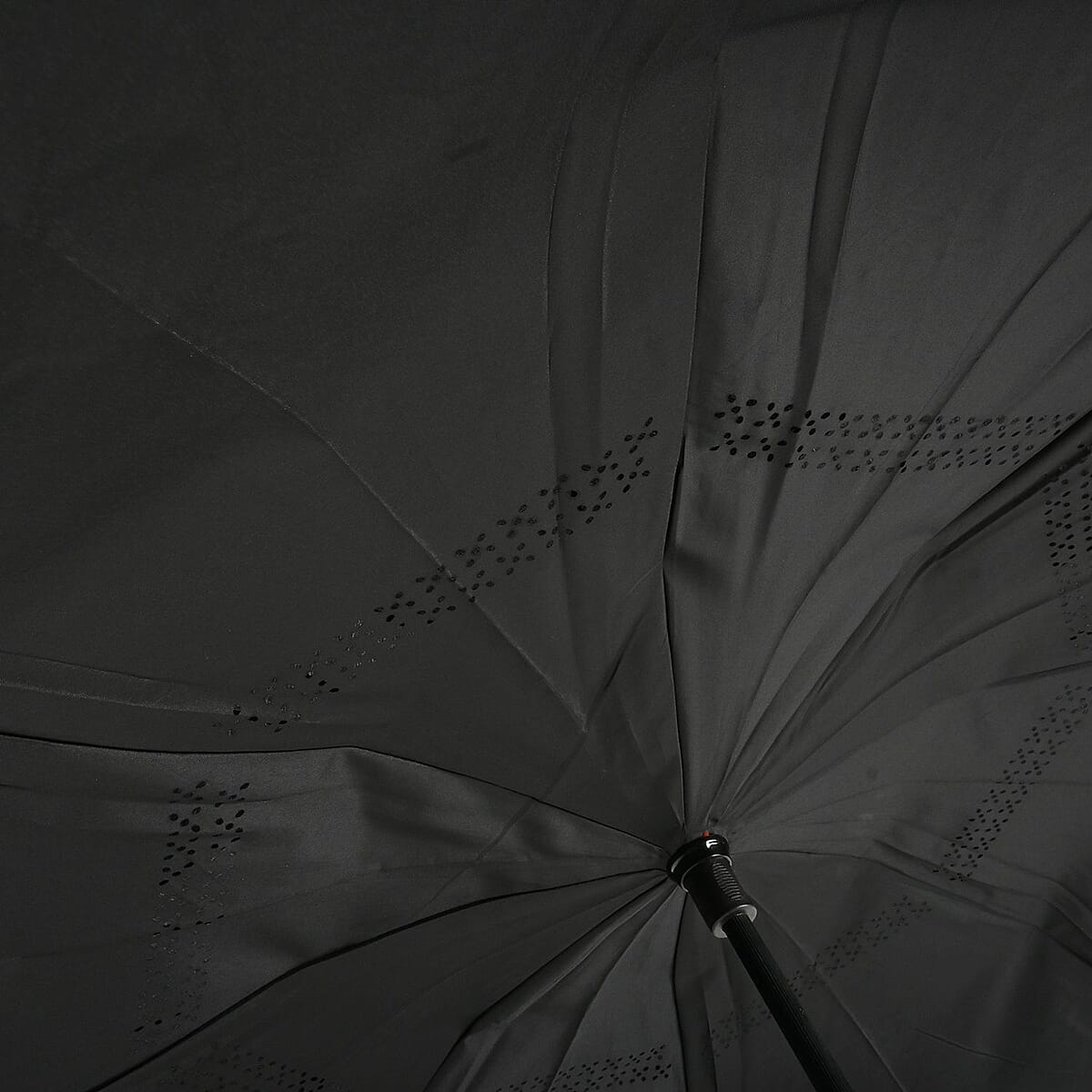 Reversible Umbrella with C Shaped Handle -Black image number 6