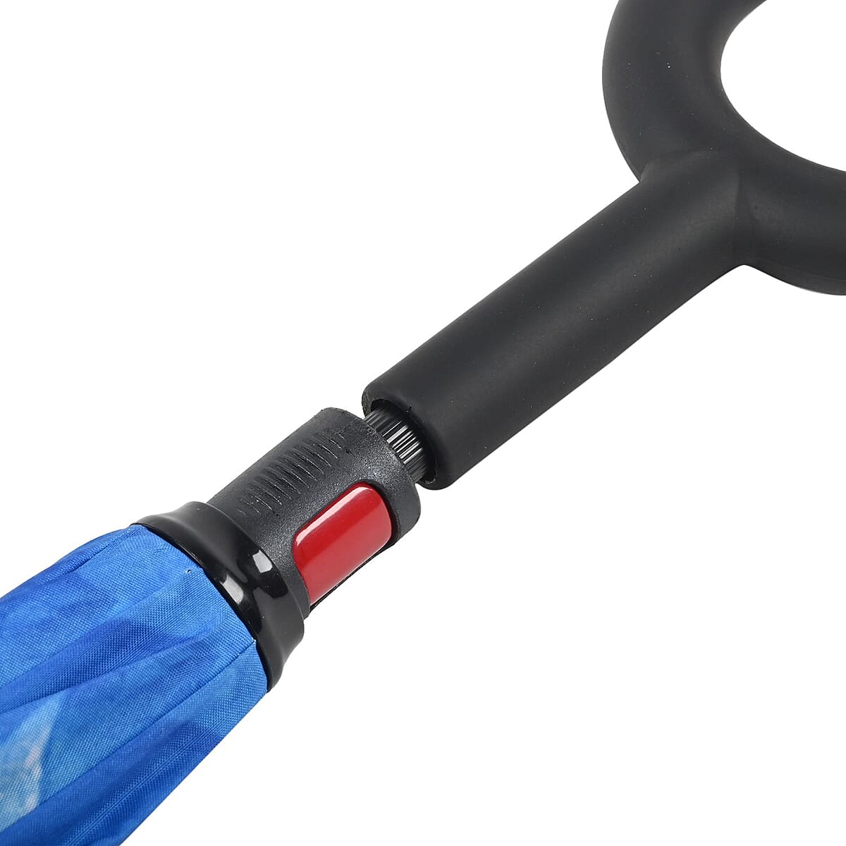 Reversible Umbrella with C Shaped Handle -Blue image number 5