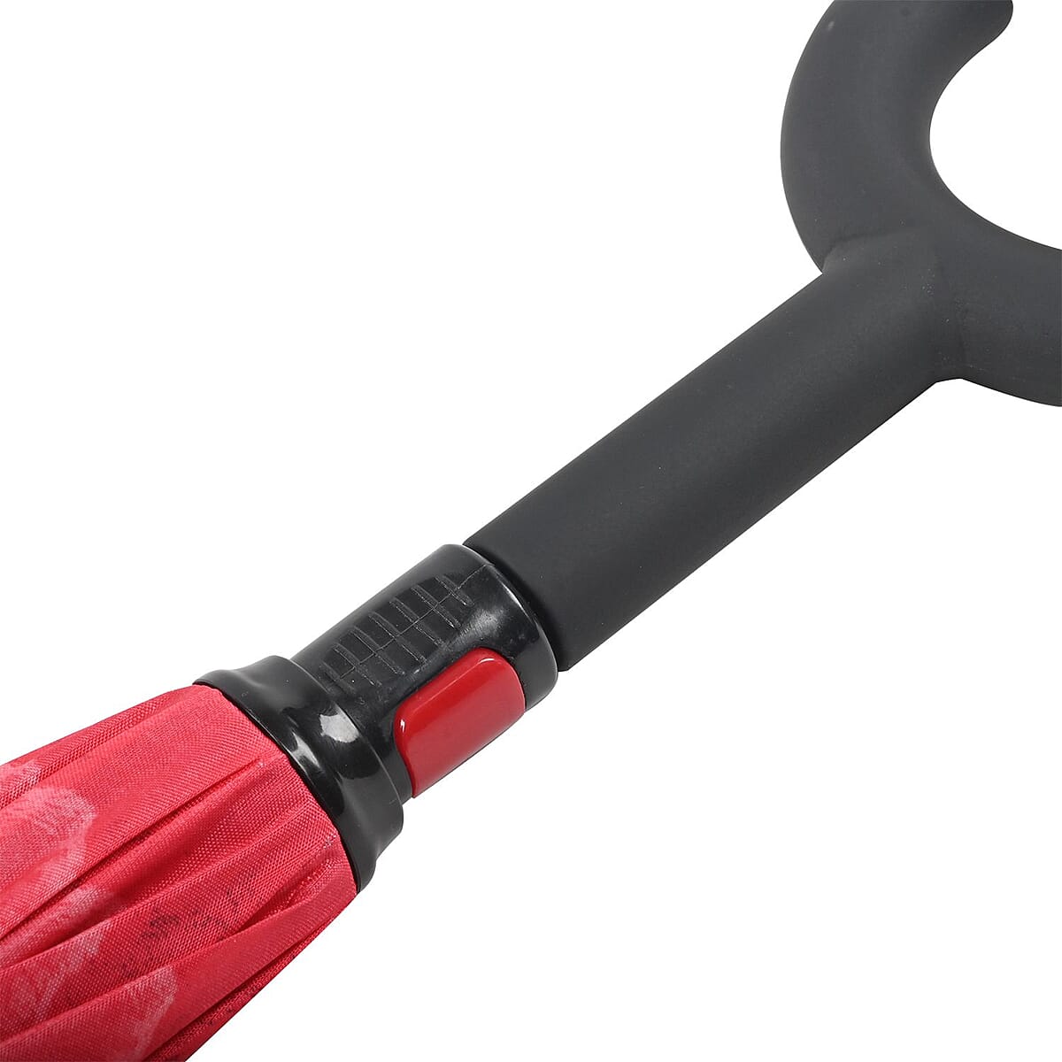 Reversible Umbrella with C Shaped Handle -Red/White image number 4